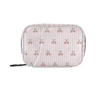 EtherSpher Cartoon Cute Red Cherries medicine bags for women with Detachable Compartments reusable medicine pill organizer for purse