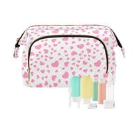 EtherSpher Cartoon Cute Red Valentine Love Cosmetics Bag Waterproof Cosmetic Bag For Women Women's Coin Purse for Makeup Brushes, Cartoon cute red Valentine love, One Size