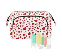 EtherSpher Cartoon Cute Red Valentine Love Travel Bag Zipper Makeup Bag With Handle Jewelry for Makeup Brush, Cartoon cute red Valentine love, One Size