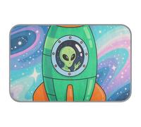 EtherSpher Cartoon Cute ROCKETS and Aliens Summer cooling blanket Self Cooling blanket for cats for animals sleeping cordless esterilla refrescante para perros M