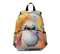 EtherSpher Cartoon Cute White Bird backpack for kids boys chest strap books bag for student mochilas para ni?as de 3 a?os