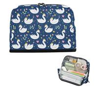 EtherSpher Cartoon Cute White Swan Pencil Bag Large Capacity Pen Case Soft Storage Organizer for Girls High School bolsa para lapices de ninos