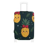 EtherSpher Cartoon Cute Yellow Bow with Pineapple Elastic Carry on Luggage Cover Protector Scratchproof Carry on Suitcase Cover Suitcase Protector Fit 18-32 Inch Luggage