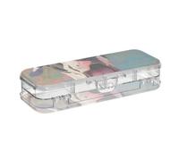 EtherSpher Cartoon Funny Great White Dane Dogs Designed Clear Pencils Box Double Deck Pens Case Hard Boxes For Stationery With Snap-Tight Lid