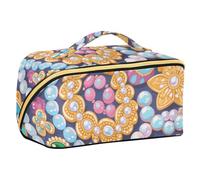 EtherSpher Cartoon Magnificent Jewelry Designed Toiletry Bag with dividers Portable Case Cosmetic Makeup Bag Travel-Size Accessories