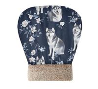 EtherSpher Cartoon Siberian Husky Dogs Navy Blue Cat Cave Bed Sleeping Bag for Indoor Cats or Small Dogs Pet Snuggle Sack for cute Cold Weather Self-Warming