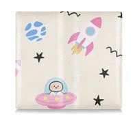 EtherSpher Cartoon Spaceship ROCKETS Aliens Leather Car Registration & Insurance Card Holder Essential Wallet Case for Cards, Essential Document, Driver License Vehicle Paperwork