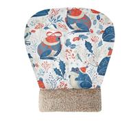 EtherSpher Cartoon Toad Red and White Winter Cat Bed Bags for Indoor Cats Kittens Tunnel Pet Hideaway Winter Soft Plush Washable