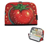 EtherSpher Cartoon Tomato Red Pencil Case Holder Large Capacity Makeup Bag Multi-Purpose Coin for Adolescentes Travel caja para lapices escolares nina
