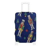 EtherSpher Childish Cartoon Nutcracker Soldiers Blue Elastic Luggage Protector Cover Anti Scratch Carry on Suitcase Cover Luggage Protector Fit 18-32 Inch Luggage