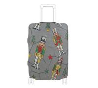 EtherSpher Childish Cartoon Nutcracker Soldiers Gray Elastic Luggage case Protective Cover Anti Scratch Covers for suitcases Travel Essentials Fit 18-32 Inch Luggage