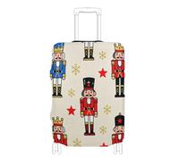 EtherSpher Childish Cartoon Nutcracker Soldiers Pattern Elastic Extra Large Luggage Cover Washable Suitcase Covers Luggage Protection Fit 18-32 Inch Luggage