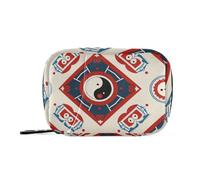 EtherSpher Chinese Culture Bagua Pattern Medicine Bags For Women With Detachable Compartments Portable Medicine Travel Bag For Handbag