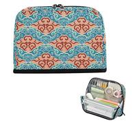 EtherSpher Chinese Culture Cloud Pattern Vintage Pencil Bags Large Capacity Makeup Pouches Big Capacity Multi-Purpose Bag for Adolescentes Elementary estuches escolares para lapices