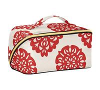 EtherSpher Chinese Culture Paper-cut Art Designed Toiletry Bag with dividers Essentials Large Make Up Bag with Compartments & Handle