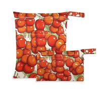 EtherSpher Chinese Traditional Culture Sugar Gourd Food zippered dirty clothes bag 2 Pack travel essentials for babies with handles for gym, yoga