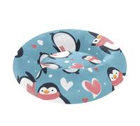 EtherSpher Christmas Penguin Heart Calming Anti Anxiety Pet Dog Bed fluffier Cat Pillow Bed for Extra Small Size Pets Supplies cama para perro pequeno