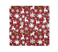 EtherSpher Christmas Snowflake Deer White Red Make Up Bag Pouchs Cloth Magic Cosmetic Travel Bag Organizer Wrap 21.7 X 21.7 Wrapper Organizer Bags For Women, Christmas snowflake deer white red,