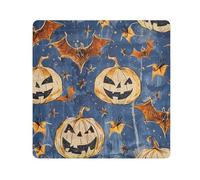 EtherSpher Clear Lines Bats Pumpkins Vintage Halloween Makeup Organizer Bag Cloth Magic Organizer Wrap 21.7 X 21.7 Wrapper For Organization, clear lines bats pumpkins vintage Halloween, 21.7x21.7in