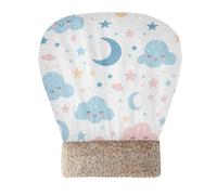 EtherSpher Clouds and Moons Pink Blue Cat Bed Cave Sleeping Bag for Indoor Pets Kitten's Mat Pad Sack Cold Weather Self Warm