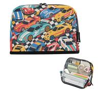 EtherSpher Color Cartoon Cute Racing Car Pencil Storage Case Large Capacity Pen Case Organizer Big Capacity Desk Organizer for Teen Grade School Supplies cartuchera escolar para adolescentes