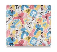 EtherSpher Color Cartoon Taekwondo Cute Pu Leather Car insurance and registration card holder Car Essentials for Driver License, Cards & Essential Documents