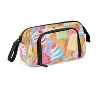 EtherSpher Colored Cartoon Ice Cream Summer Pen Case Large Capacity Big Pencil Cases with Zipper for Girls Kindergarten lindo estuche para lapices