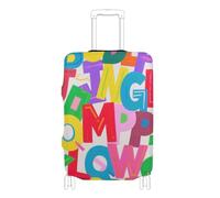 EtherSpher Colorful Cartoon Alphabet Cute Elastic Luggage Protector Covers Scratchproof Cover for Suitcase Luggage Protection Fit 18-32 Inch Luggage