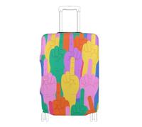 EtherSpher Colorful Cartoon Cute Gestures Elastic Luggage Cover Anti Scratch Cover for Suitcase Suitcase Protector Fit 18-32 Inch Luggage