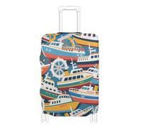 EtherSpher Colorful Cartoon Cute Steamship Elastic Luggage case Protective Cover Dustproof Suitcase Elastic Cover Luggage Protector Fit 18-32 Inch Luggage