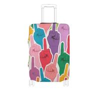 EtherSpher Colorful Cartoon Fuck Gesture Elastic Carry on Luggage Cover Protector Scratch-Resistant Fit Cover for Suitcase Suitcase Protector Fit 18-32 Inch Luggage