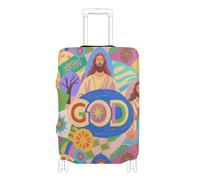 EtherSpher Colorful Cartoon God Cute Elastic Luggage Protector Covers Anti Scratch Baggage Cover Luggage Protection Fit 18-32 Inch Luggage