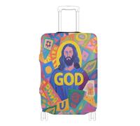 EtherSpher Colorful Cartoon God Fashion Elastic Luggage Cover Anti Scratch Suitcase Elastic Cover Luggage Protection Fit 18-32 Inch Luggage