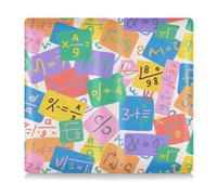 EtherSpher Colorful Cartoon Mathematical Formula Leather Car Registration and Insurance Holder Wallet Accessories Case for Documents, Cards, License
