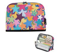 EtherSpher Colorful Cartoon Stars Are Fashion Pencil Carrying Case Large Capacity Pen Case Organizer Simple Desk Organizer for Boys Middle School bolsas para lapices