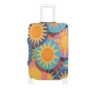 EtherSpher Colorful Cartoon Sun Elastic Luggage Cover Protector Anti Scratch Elastic Suitcase Covers Luggage Protection Fit 18-32 Inch Luggage