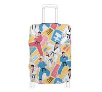 EtherSpher Colorful Cartoon Taekwondo Elastic Cover for Luggage Travel Anti Scratch Covers for suitcases Luggage Protection Fit 18-32 Inch Luggage