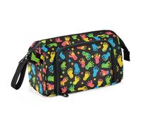 EtherSpher Colorful Footprints Pen Case Large Capacity Big Pencil Cases Lightweight for Man Back to School Supplies estuche para lapice