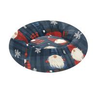 EtherSpher Colorful Gnomes Buffalo Plaid Snowflakes Christmas Anti-Slip Pet Dog Beds fluffier Orthopedic Dog Bed for Small Size Pets Supplies camas para perros pequenos