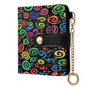 EtherSpher Colorful Spiral Shaper Fancy Ladies Folding Coin Wallet PU Leather Folding Wallet for Girls Women Ladies