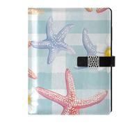 EtherSpher Colorful starfishes Buffalo Plaid Daisy Egg Easter leather lined spiral notebooks delicate journal notebook for diary 6.7x9.2