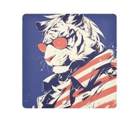 EtherSpher Cool White Red Stripe Tigers Makeup Bag Cloth Magic Cosmetic Bag Organizer Wrap 21.7 X 21.7 Wrapper Makeup For Women, cool white red stripe Tigers, 21.7x21.7in