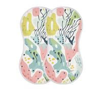 EtherSpher Coral Seagrass Light Color Cotton burping cloth Soft touch baby spit up cloth For gender neutral set of 2, 22x11in artículos para