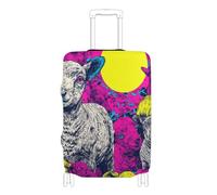 EtherSpher Crazy Wild Lambs Neon Color Elastic Luggage Cover Protector Anti Scratch Carry on Suitcase Cover Suitcase Protector Fit 18-32 Inch Luggage