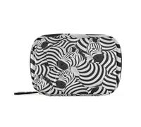 EtherSpher Cute Cartoon Black and White first aid bag with Detachable Compartments reusable pill organizer for purse