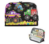 EtherSpher Cute Cartoon Colorful Truck Pencil Case Large Capacity Pen Case Organizer Big Capacity Organizer Box for Boys School Must Haves útiles escolares para ninas