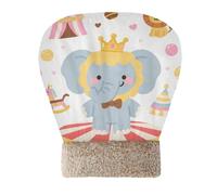 EtherSpher Cute Cartoon Grey Circus Elephants Sleeping Bag Covered Cat Bed for Cats and Small Dog Pet Pad Sack Cold Weather Comfortable Cozy Semienclosed