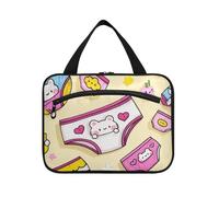 EtherSpher Cute Cartoon Underwear Colorful hanging toiletry bag for women with hook, designer washable tote bag for women must haves work maleta para maquillaje L, Cute cartoon underwear colorful, L