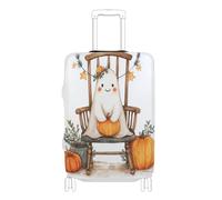 EtherSpher Cute Ghosts Pumpkin Elastic Large Covers for Luggage Scratch-Resistant Fit Elastic Suitcase Covers Suitcase Protector Fit 18-32 Inch Luggage