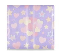 EtherSpher Cute Pink Heart Premium Leather Auto Registration Insurance & ID Card Holder Wallet Accessories Case for Essential Document, Driver License, Cards